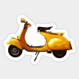 Yellow Scooter Sticker